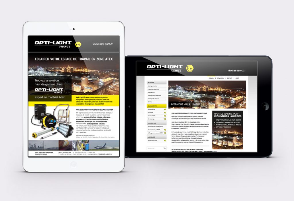 Interactieve pdf en website Opti-Light France